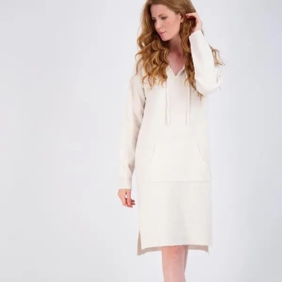 StitchDrop Women's Joey Hi-Low Pocket Hoodie Midi Dress In Serene, Size L, NWT - Picture 2 of 11